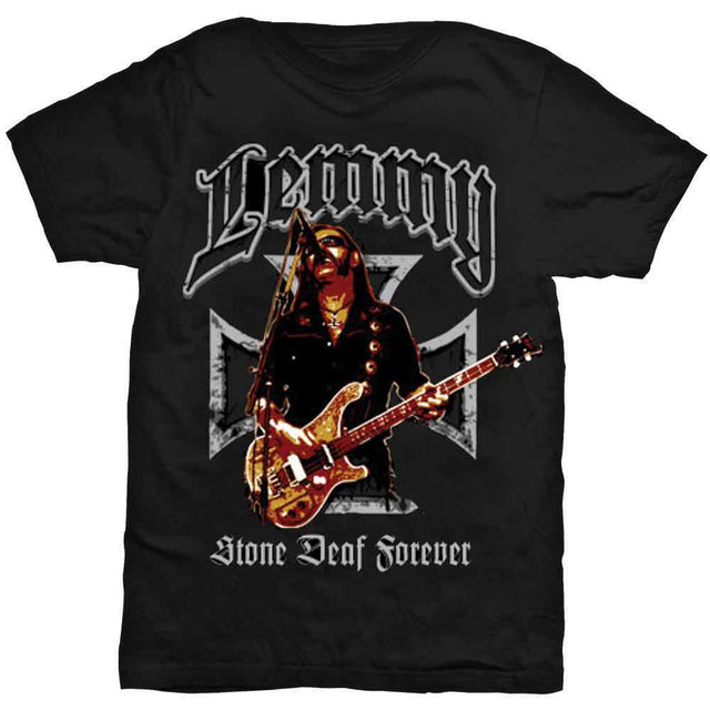Lemmy Iron Cross Stone Deaf Forever T-Shirt