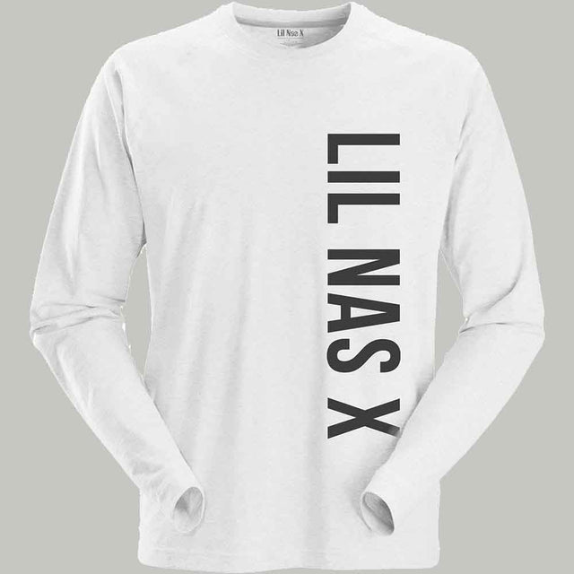 Lil Nas X - Texto vertical [Camiseta de manga larga]