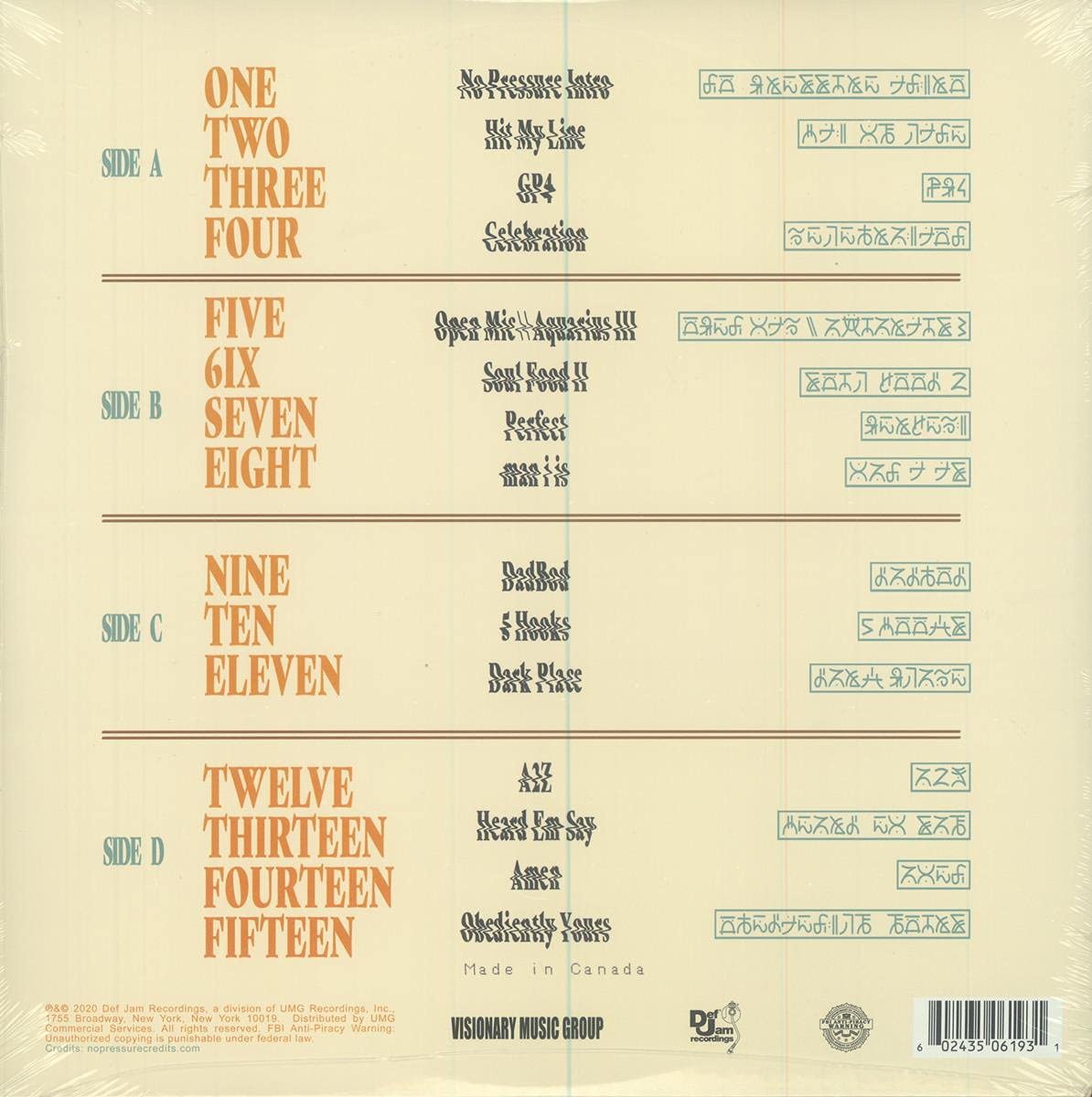No Pressure (Alternate Cover) (2 Lp's) [Vinyl]