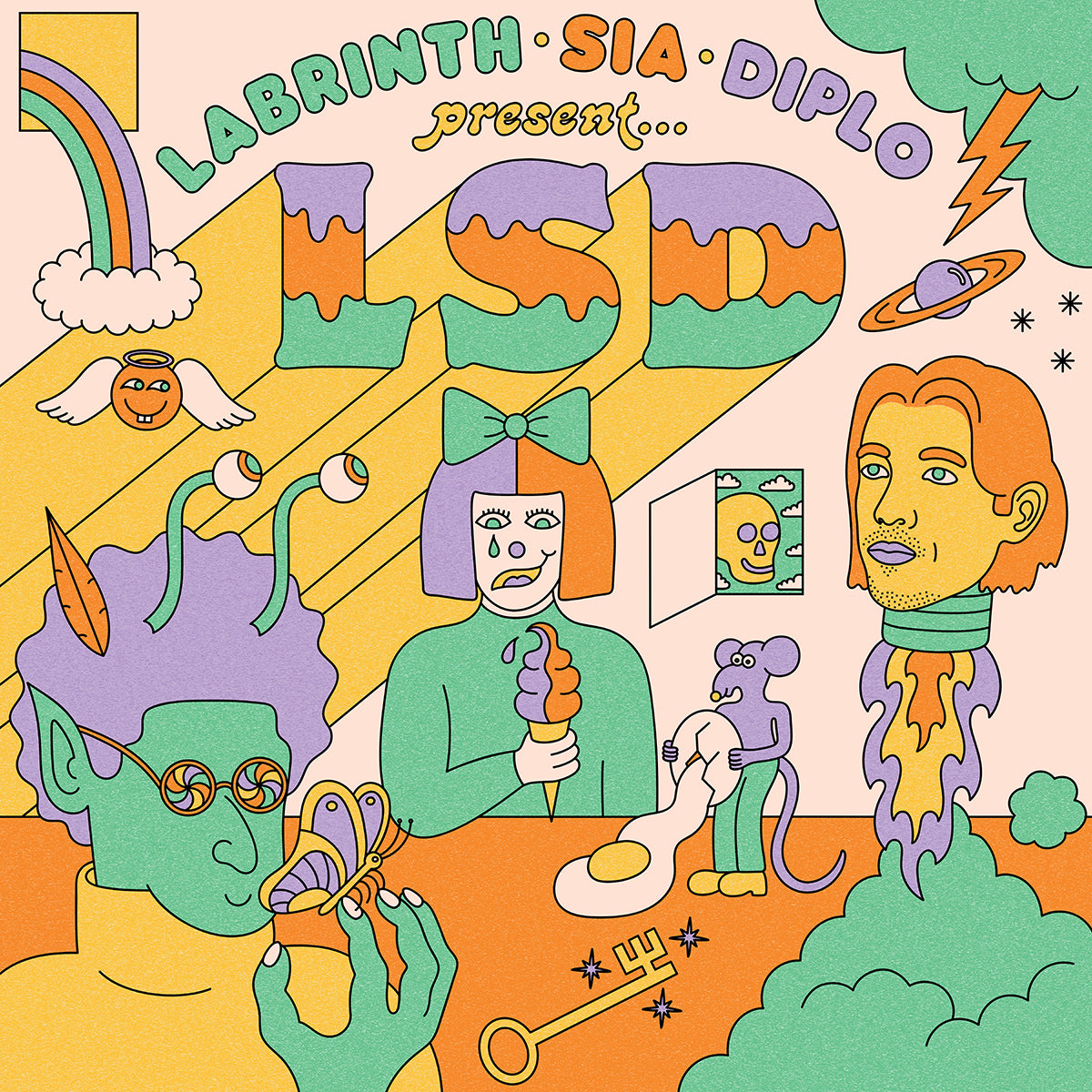 LSD Feat. Labrinth, Sia y Diplo - LSD (Edición del 5.º aniversario) (Vinilo de color, verde, Edición de aniversario, Carátula alternativa) [Vinilo]