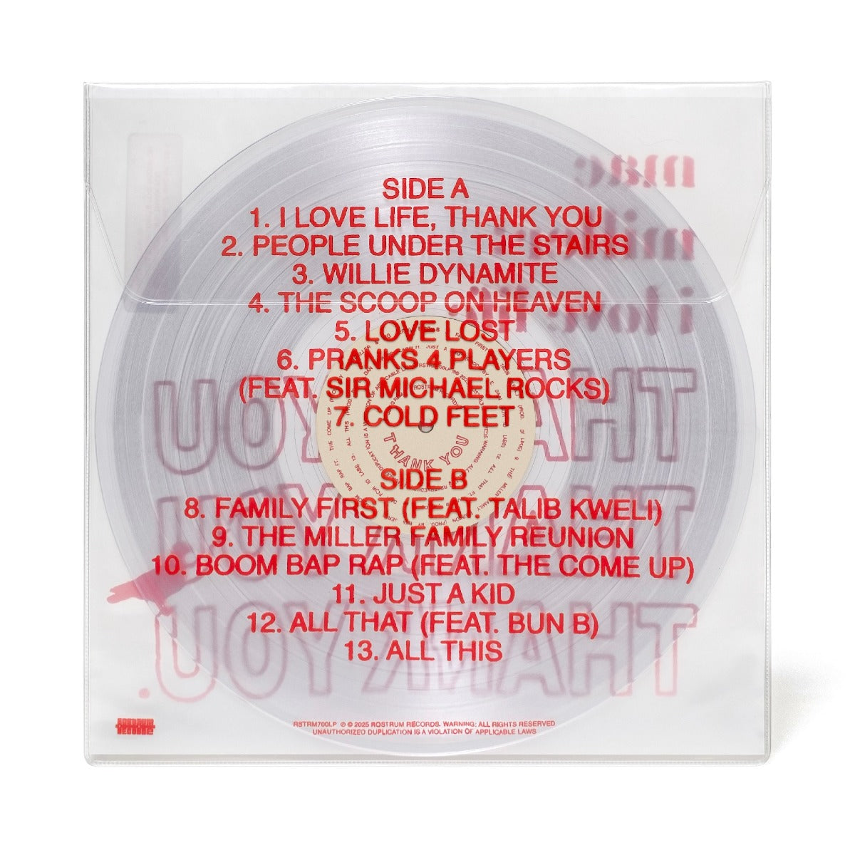 I Love Life, Thank You (Clear Vinyl) [Vinyl]