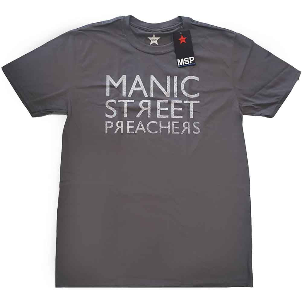 Manic Street Preachers - Camiseta con el logotipo invertido