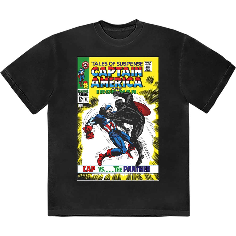 Marvel Comics - Cap vs The Panther Comic Cover [T-Shirt]