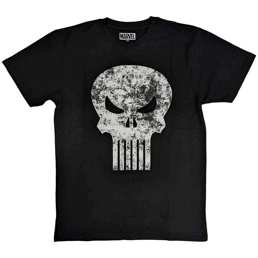 Marvel Comics - Camiseta con el logotipo desgastado de Punisher