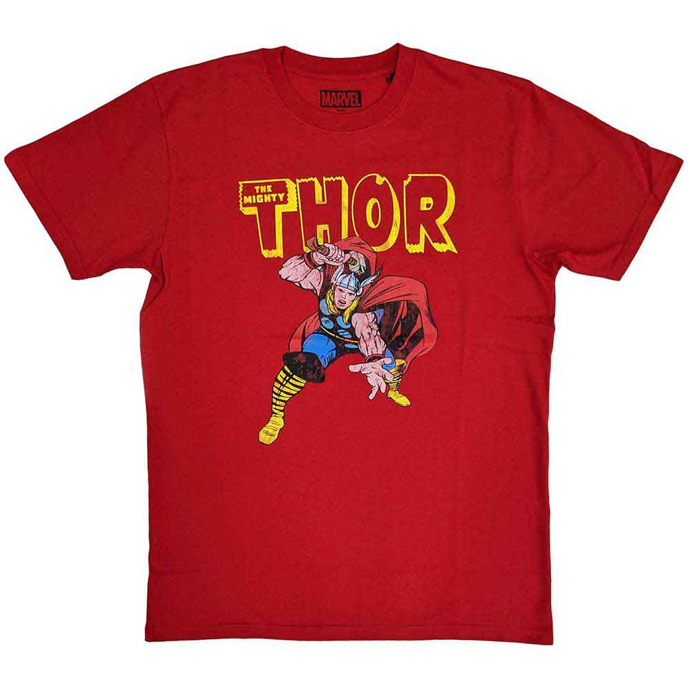 Marvel Comics - Camiseta con el martillo de Thor desgastado