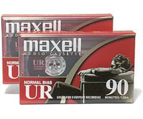 Maxell - Maxell 108527 UR-90 2PK Normal Bias Audio Cassettes 90 Minute With Cases 2 Pack [Cassette]