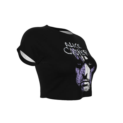 MERCHMOMENT Alice Cooper Vintage Look Women's Crop Top [Apparel]