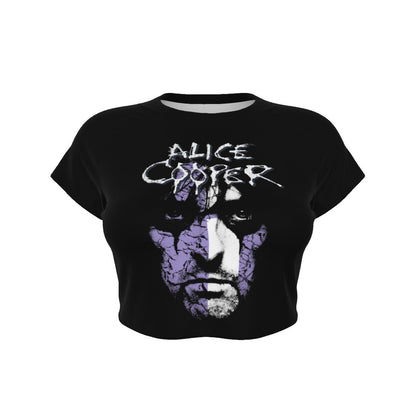MERCHMOMENT Alice Cooper Vintage Look Women's Crop Top [Apparel]