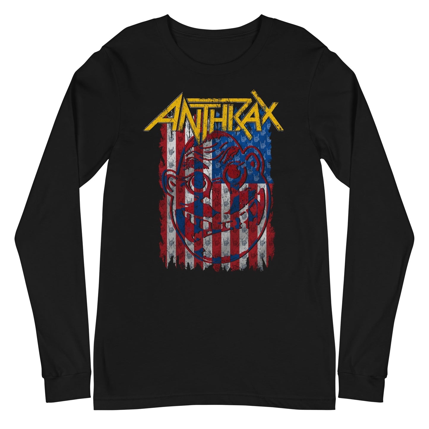 MERCHMOMENT Anthrax - American Flag Long Sleeve T-Shirt [Apparel]