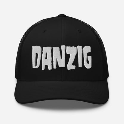 MERCHMOMENT Danzig Classic Logo Embroidered Trucker Hat [Apparel]