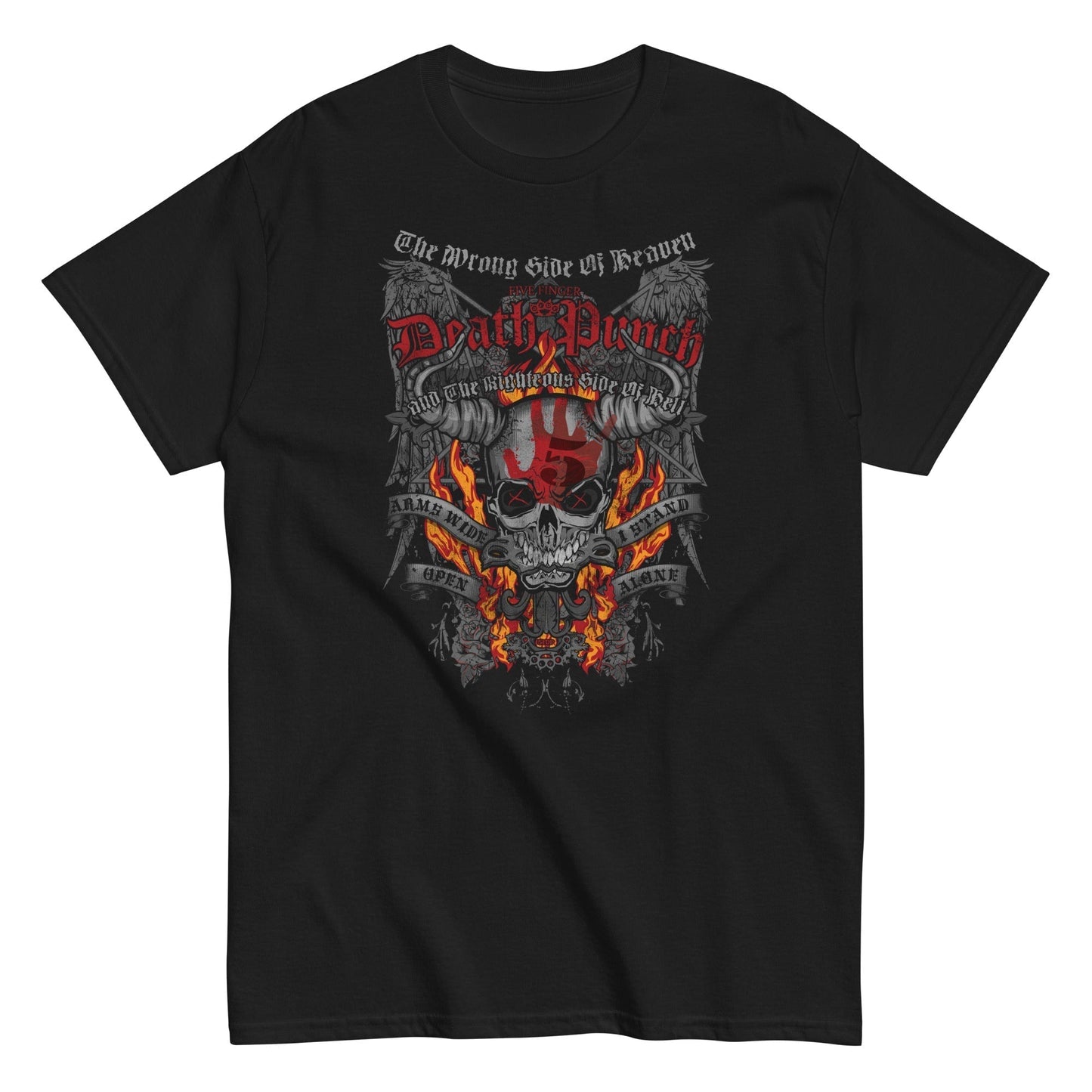 MERCHMOMENT Five Finger Death Punch - Wrong or Righteous T-Shirt [Apparel]
