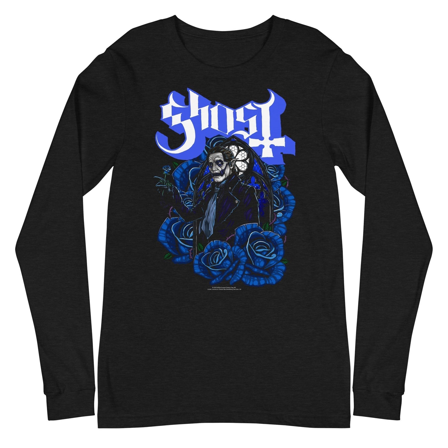 MERCHMOMENT Ghost - Blue Roses Long Sleeve T-Shirt [Apparel]