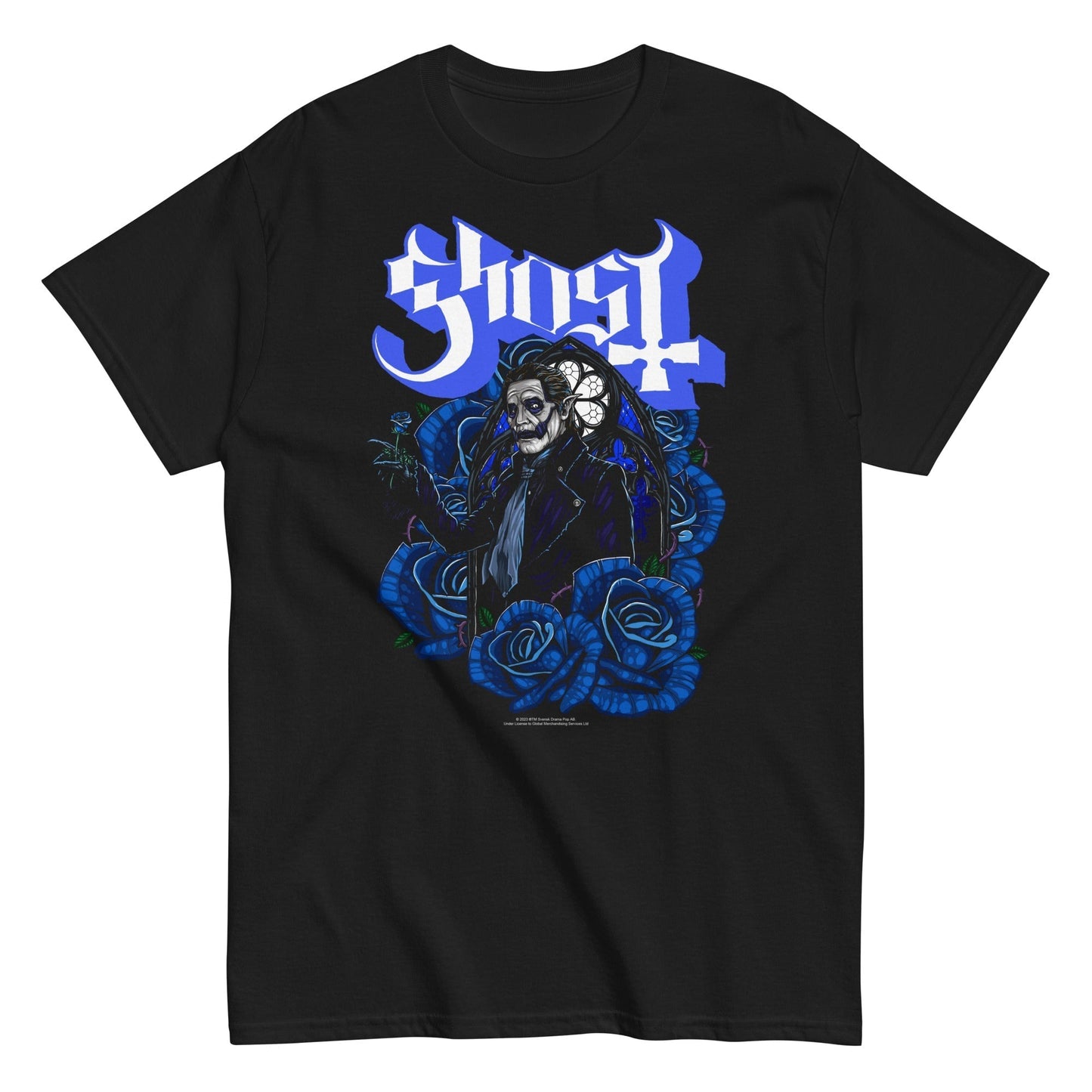 MERCHMOMENT Ghost - Blue Roses T-Shirt [Apparel]