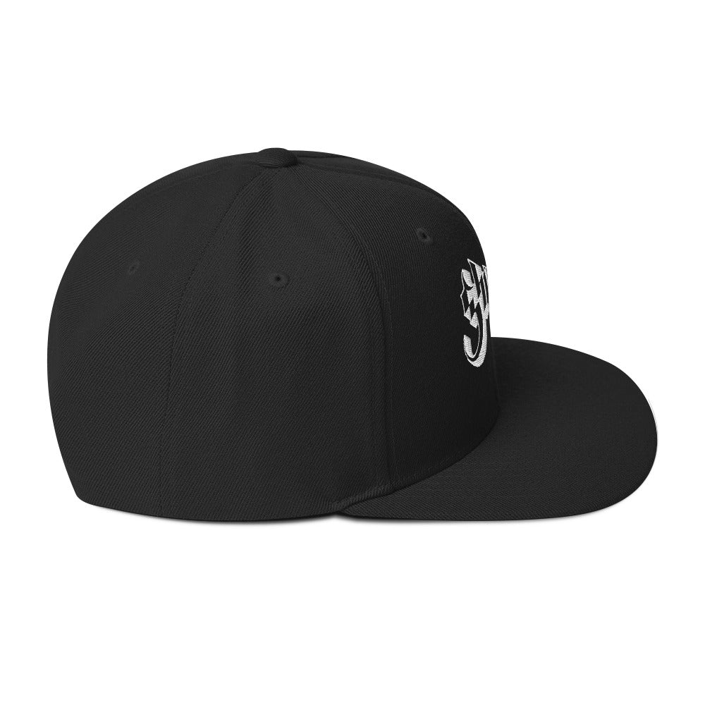 Ghost Classic Logo White Embroidered Snap Back Hat [Apparel]