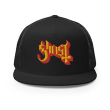 MERCHMOMENT Ghost Embroidered Logo Trucker Hat [Apparel]