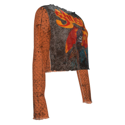 MERCHMOMENT Ghost Here's Papa Women's Mesh Top [Apparel]