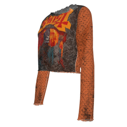 MERCHMOMENT Ghost Here's Papa Women's Mesh Top [Apparel]