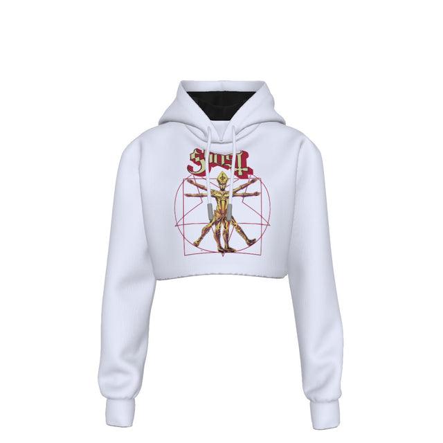 Ghost In the Machine Women's Cropped Hoodie []