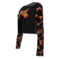 MERCHMOMENT Ghost Patterned Sleeves Women's Mesh Top [Apparel]