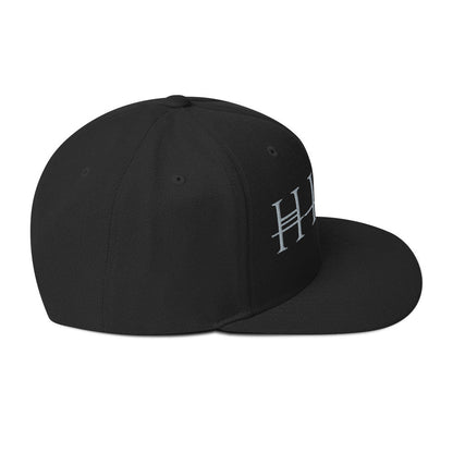 HIM Classic Logo Black Embroidered Snap Back Hat []