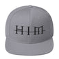 MERCHMOMENT HIM Classic Logo Grey Embroidered Snap Back Hat [Apparel]