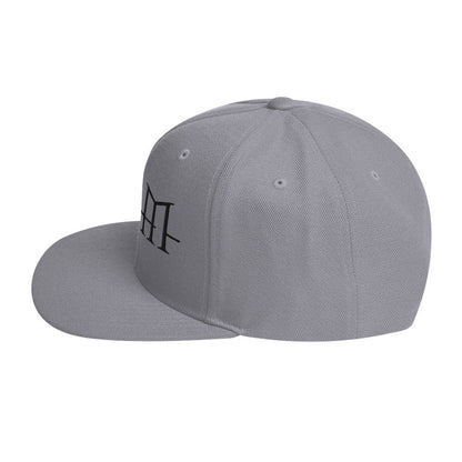 MERCHMOMENT HIM Classic Logo Grey Embroidered Snap Back Hat [Apparel]