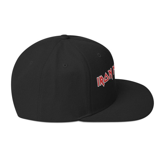 Iron Maiden Classic Logo Black Embroidered Snap Back Hat []