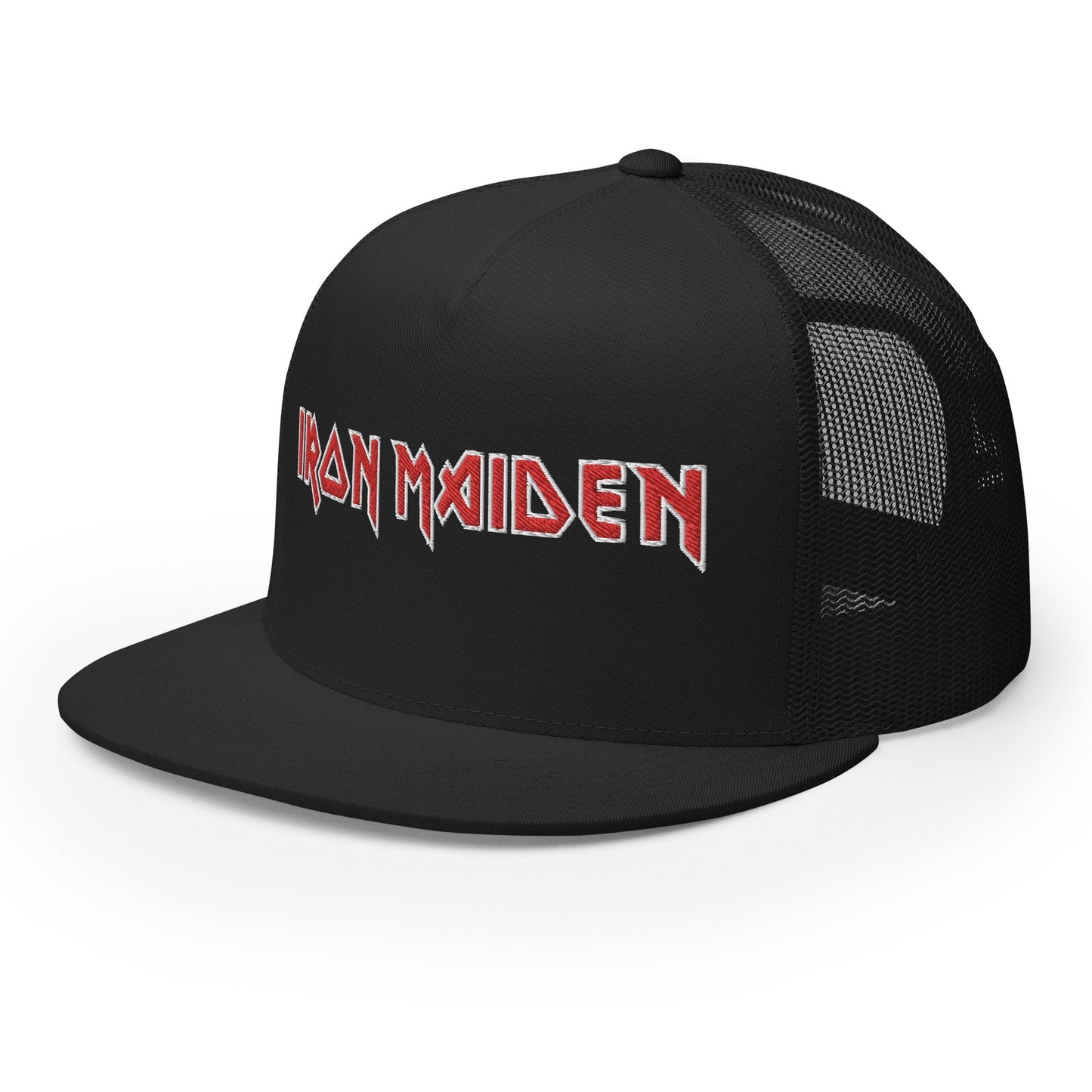 MERCHMOMENT Iron Maiden Classic Logo Embroidered Trucker Hat [Apparel]