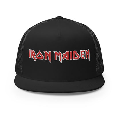 MERCHMOMENT Iron Maiden Classic Logo Embroidered Trucker Hat [Apparel]