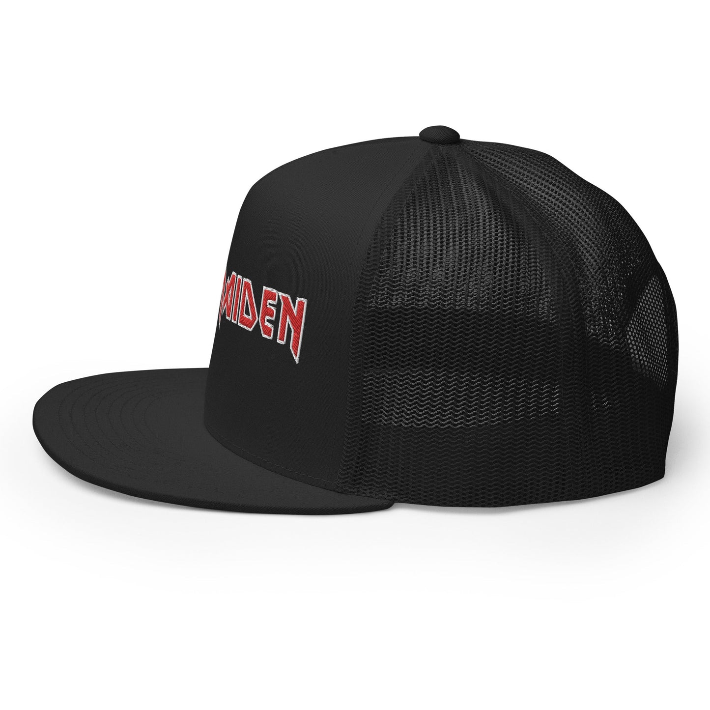 MERCHMOMENT Iron Maiden Classic Logo Embroidered Trucker Hat [Apparel]