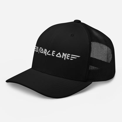 MERCHMOMENT Iron Maiden Ed Force One Embroidered Trucker Hat [Apparel]