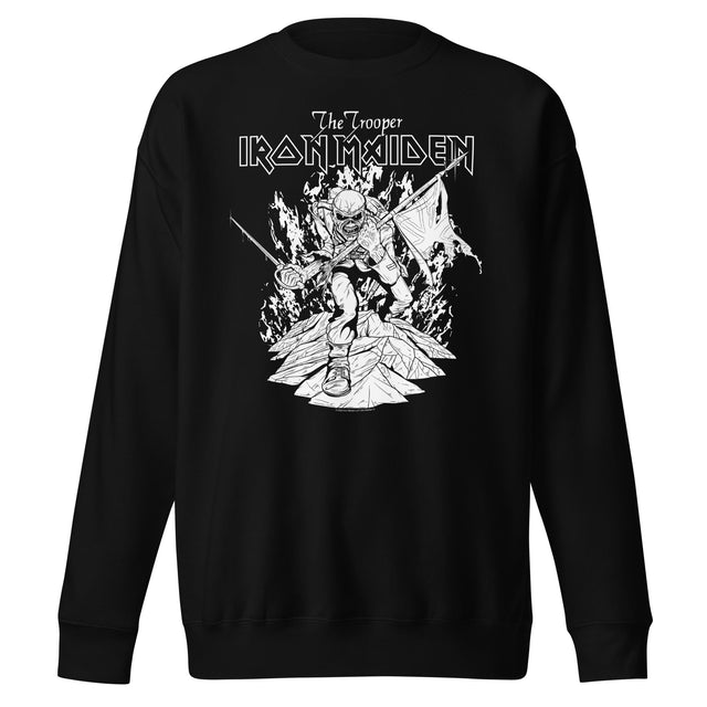 Iron Maiden - Trooper Black and White Sweatshirt []