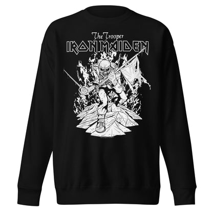 MERCHMOMENT Iron Maiden - Trooper Black and White Sweatshirt [Apparel]