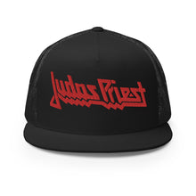 Judas Priest Electric Red Logo Embroidered Trucker Hat [Apparel]