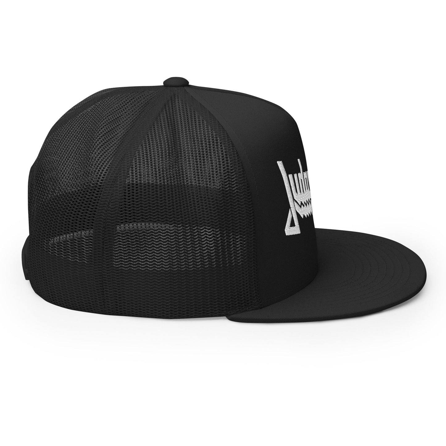 MERCHMOMENT Judas Priest Electric White Logo Embroidered Trucker Hat [Apparel]