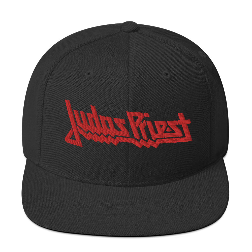Judas Priest Red Logo Embroidered Snapback Hat [Apparel]