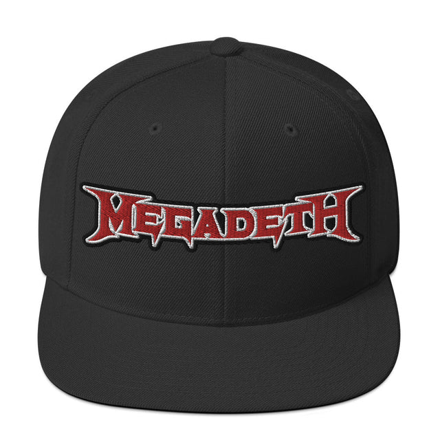 MegaDeth Classic Logo Embroidered Snapback Hat []