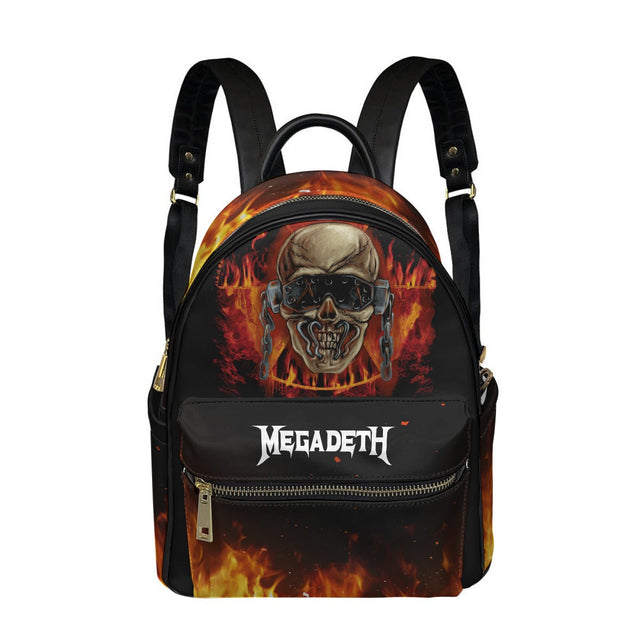 Megadeth Vic Flames Mini-Backpack - Vegan Leather []