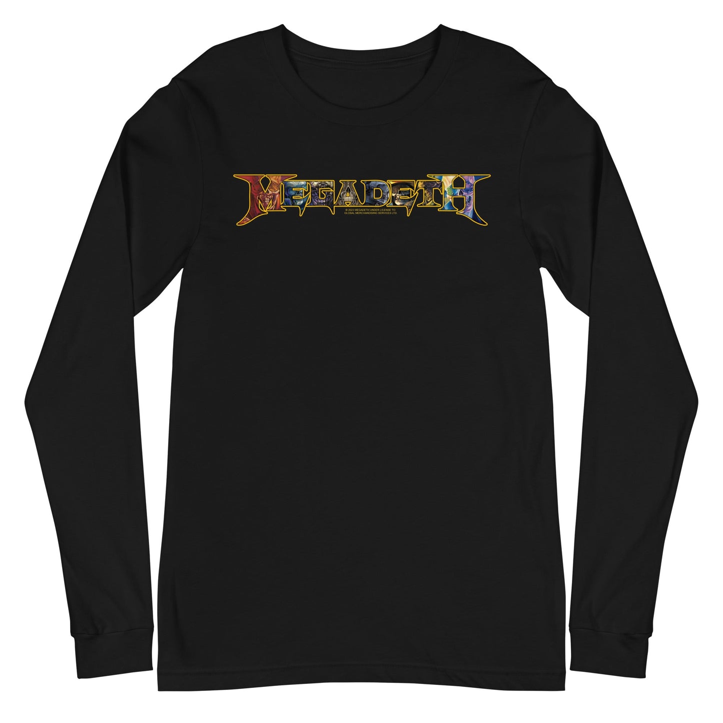MERCHMOMENT Megadeth - Vic Lettered Logo Long Sleeve T-Shirt [Apparel]