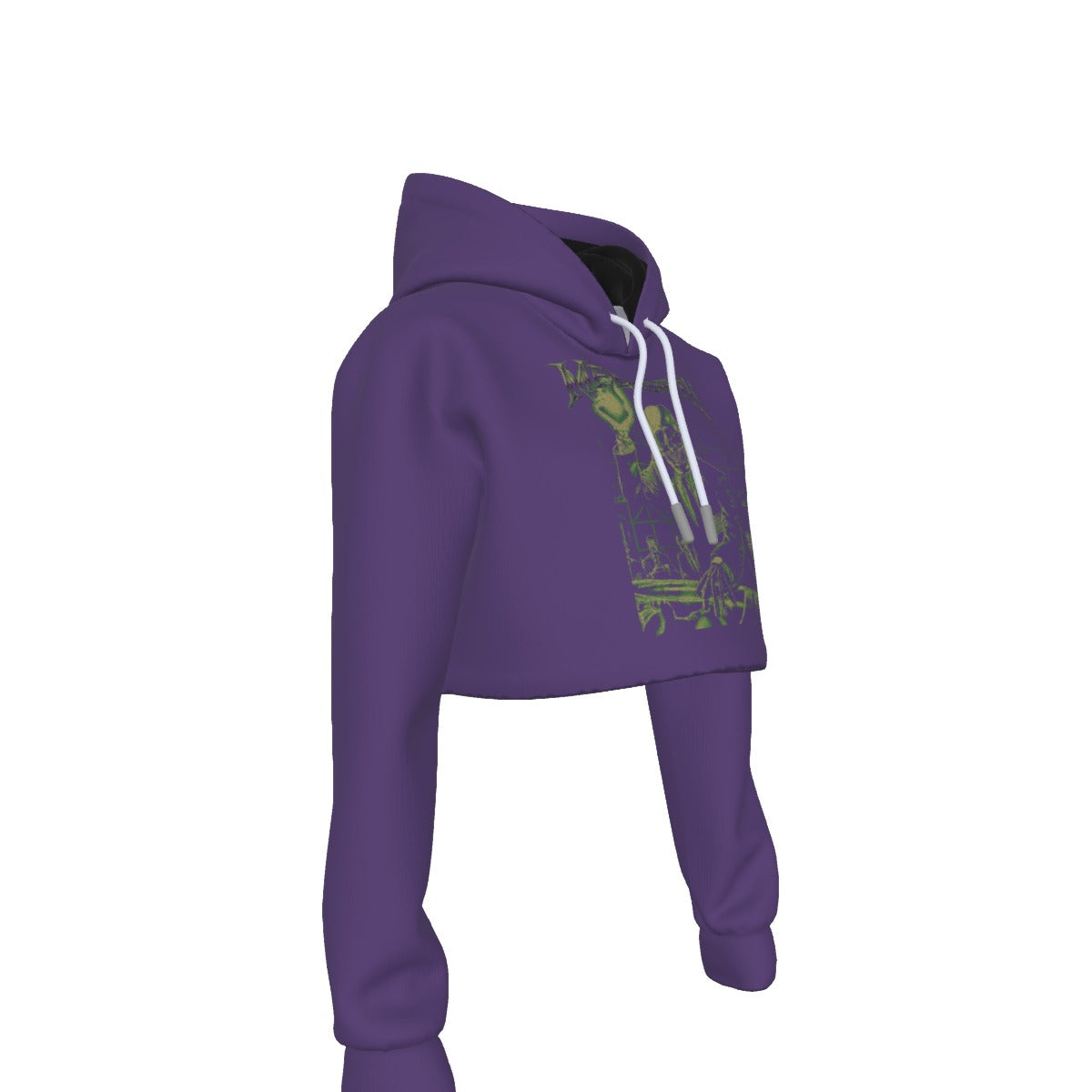 MERCHMOMENT Megadeth Vic Suit Women's Cropped Hoodie [Apparel]
