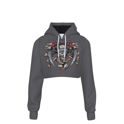 MERCHMOMENT Megadeth Vintage Blades Women's Cropped Hoodie [Apparel]