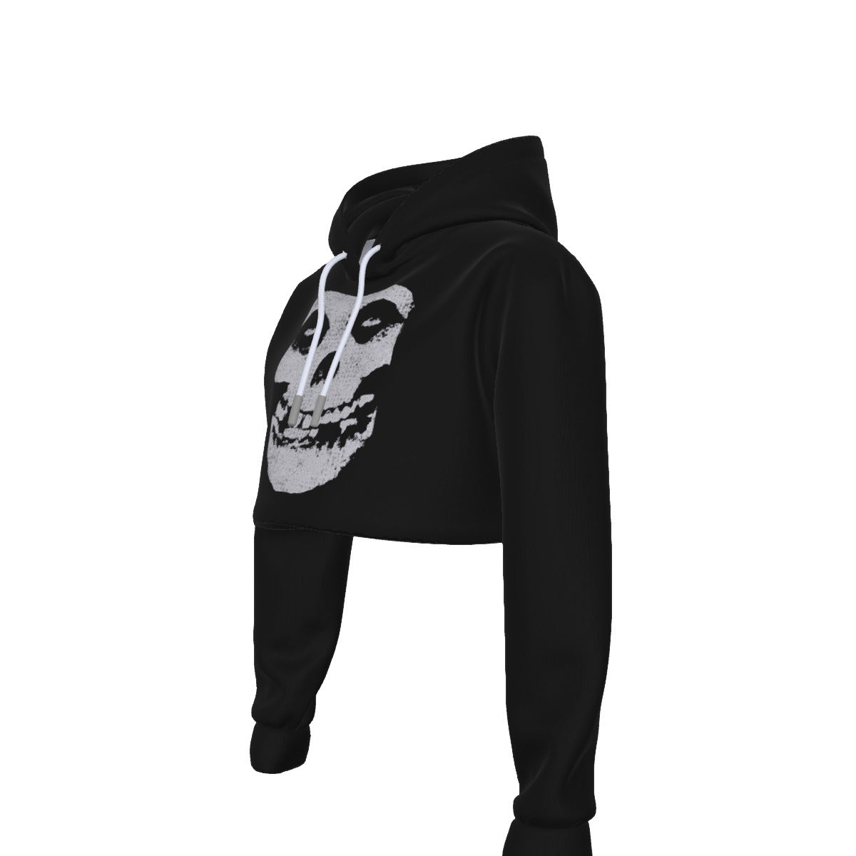 MERCHMOMENT Misfits Classic Skull Women's Cropped Hoodie [Apparel]