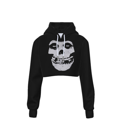 MERCHMOMENT Misfits Classic Skull Women's Cropped Hoodie [Apparel]