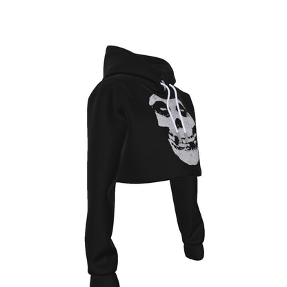 MERCHMOMENT Misfits Classic Skull Women's Cropped Hoodie [Apparel]