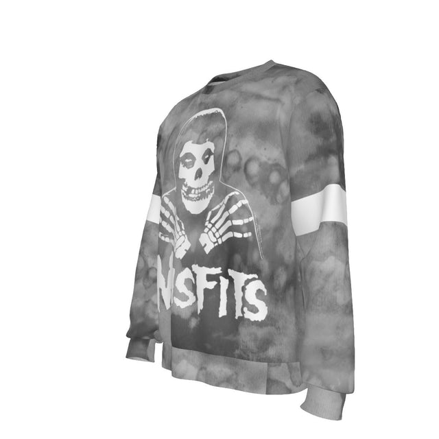 Misfits Folded Skull All Over Print Sweatshirt []