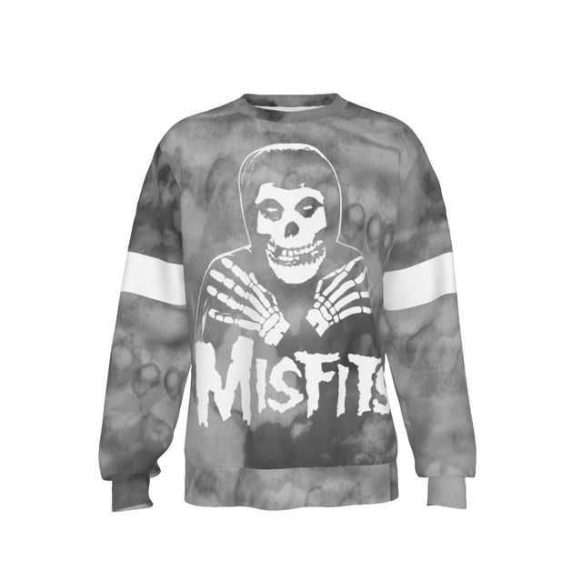 Misfits Folded Skull All Over Print Sweatshirt []