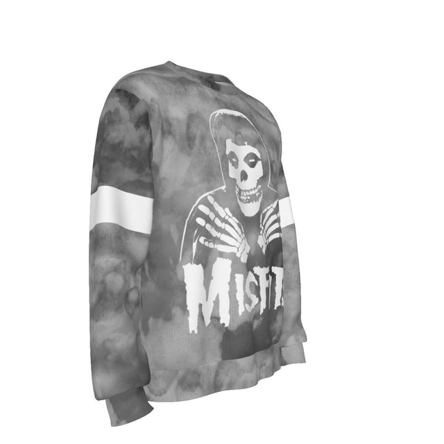 Misfits Folded Skull All Over Print Sweatshirt []