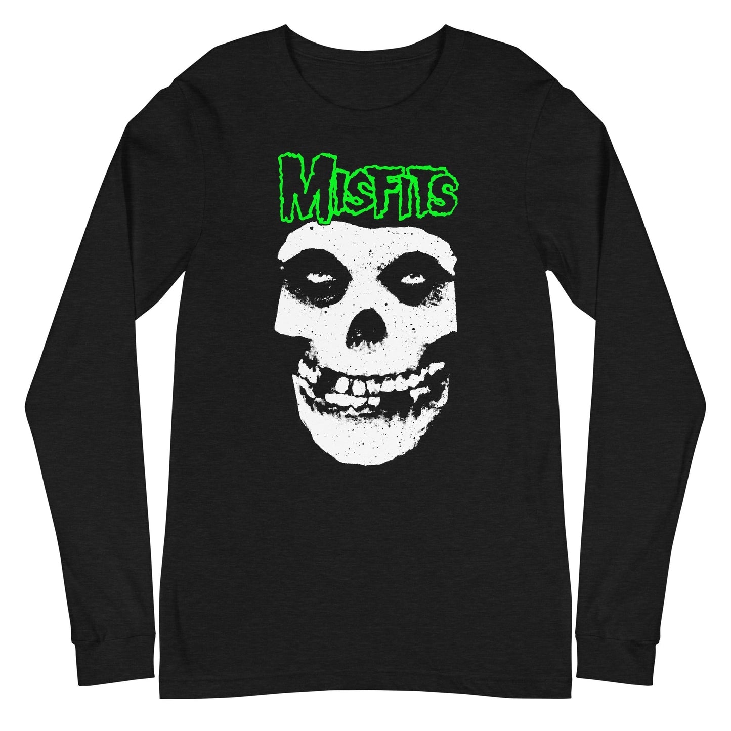 MERCHMOMENT Misfits - Green Skull Long Sleeve T-Shirt [Apparel]