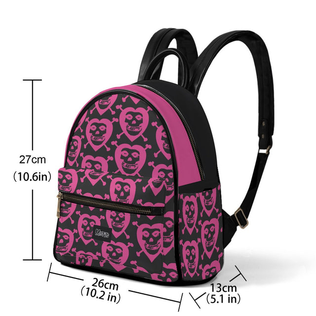 Misfits Heart Skull Mini-Backpack - Vegan Leather []