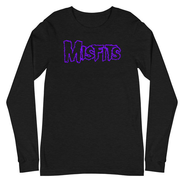 Misfits - Purple Drip Logo Long Sleeve T-Shirt []